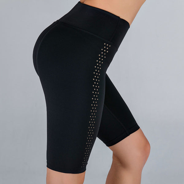 Hollow Breathable Slim Hip Fitness Shorts