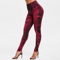 Seamless Fake Ripped Denim Leggings