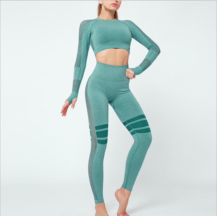 Two Piece Sleeved Yoga Suit