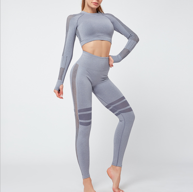 Two Piece Sleeved Yoga Suit